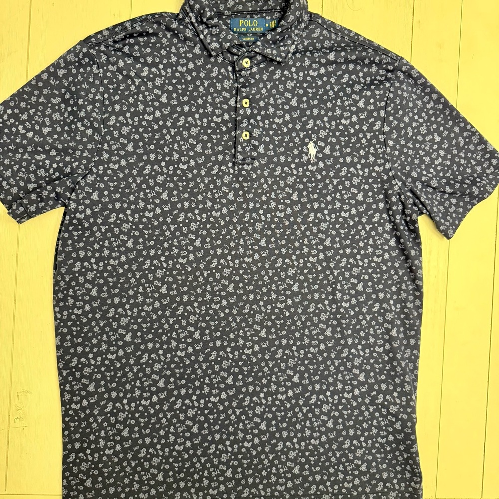 Ralph Lauren Blue and White Polo Shirt